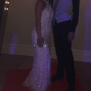 white Sparkly prom dress